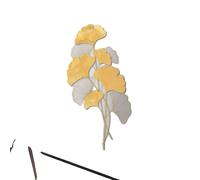 Décoration murale, feuille de ginkgo en métal, convient pour l'intérieur et l'extérieur