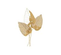 Decoration murale feuilles en métal doré 53x4x84,5 cm