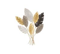 Decoration murale feuilles en métal multicolore 73x6x93 cm