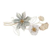 Décoration murale Fleur EUROPIUM Métal 46 cm Doré