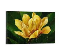 Décoration murale florale jaune pour cuisine, chambre, salon, impressions botaniques et cadeaux. 40 x 60 cm