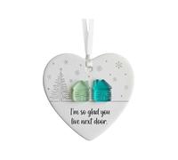 Décoration murale fonctionnelle en acrylique en forme de cœur pour décorations de Noël, pendaison de crémaillère, événement spécial, cadeau de voisin