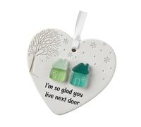 Décoration murale fonctionnelle en acrylique en forme de cœur pour décorations de Noël, pendaison de crémaillère, événement spécial, cadeau de voisin