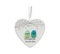 Décoration murale fonctionnelle en acrylique en forme de cœur pour décorations de Noël, pendaison de crémaillère, événement spécial, cadeau de voisin