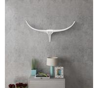 Décoration Murale Forme Tête Taureau Aluminium Argent Pendaison Salon vidaXL