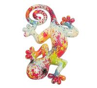 Décoration Murale Gecko, Bonne Chance et Sagesse, Peinte à la Main, lézard 3D coloré, décoration extérieure à Suspendre, Sculpture en Verre, décoration pour clôture de Jardin,