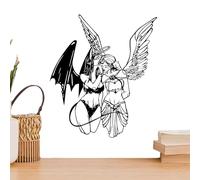 Décoration murale gothique, art mural gothique, décoration murale gothique en métal noir, décoration murale gothique | Décoration murale décorative Lion Ange Squelette en fer Art mural