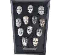 Décoration murale - Harry Potter - Tableau de masques des Mangemorts - 12 miniatures - 7,5 cm - Bois