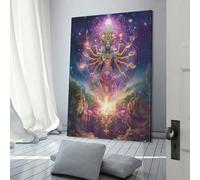Décoration murale humoristique pour salle de bain, déesses psychédéliques, pour chambre de garçon ou de fille, toile 40 x 60 cm