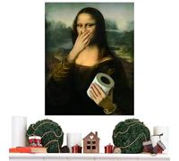 Décoration murale humoristique pour salle de bain - Panneau amusant pour salle de bain - Affiche insolite pour toilettes - Décoration murale comique - Œuvre d'art humoristique pour propriétaires