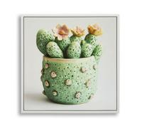 Tableau Imprimé "Cactus I" 40x40cm Multicolore