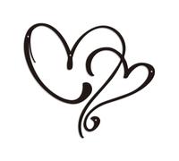 Décoration Murale Infinity Heart, Décoration Murale de Famille Pour Salon, Art Mural de Coeur Love Sign Pour la Maison, Idées-Cadeaux Pour Salle de Bain de Mariage, Décoration Murale de 30CM.