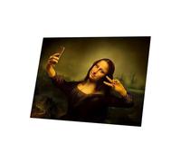 Décoration Murale, Intégration De Design Créatif, 40 X 40 Cm, Peintures De Salle De Bain Vintage Mona Lisa, Art Mural Drôle Sur Toile De Salle De Bain, Perspective Humoristique, Pour Toilettes, Maison