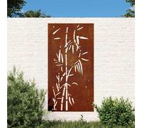 Décoration murale jardin 105x55 cm acier corten design bambou vidaXL