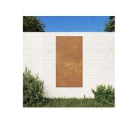 Décoration murale jardin 105x55cm acier corten design du soleil 824490