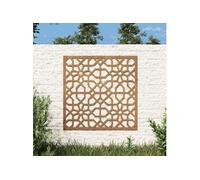 Décoration murale jardin 55x55 cm acier corten design mauresque 824478