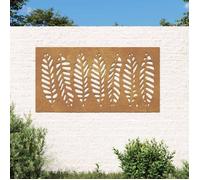 Décoration murale jardin - vidaXL - Acier corten - Design feuille - 105x55 cm
