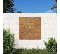Décoration murale jardin - vidaXL - Design du soleil - Acier corten - 55x55 cm