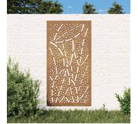 Décoration murale jardin - vidaXL - Design feuille - Acier corten - 105x55 cm