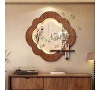 Décoration murale LED 3D avec télécommande à intensité variable, bambou zen et grès d'oiseau, décoration de style chinois pour salon, entrée, salle à manger, fausse plante, 120 cm