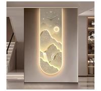 Décoration Murale LED 3D, Horloge Murale Décorative « Neuf Poissons Et Eau Vive », Fresque Murale À Suspendre Avec Alimentation Secteur, Pour Salon, Entrée, Chambre Ou Bureau(P,50x150cm/19.7x59.1in)