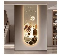 Décoration Murale LED 3D, Horloge Murale Décorative « Neuf Poissons Et Eau Vive », Fresque Murale À Suspendre Avec Alimentation Secteur, Pour Salon, Entrée, Chambre Ou Bureau(X,40x120cm/15.7x47.2in)