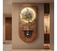 Décoration murale LED 3D, sculpture en grès avec lumière, décoration d'intérieur créative et moderne pour salon et chambre à coucher, 70 x 140 cm