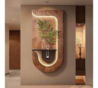 Décoration murale LED 3D, sculpture en grès avec lumière, décoration d'intérieur créative et moderne pour salon et chambre à coucher, 70 x 140 cm