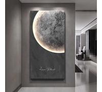 Décoration murale LED effet grès, art 3D texturé moderne avec télécommande, tableau décoratif à suspendre, sculptures murales pour hall d'hôtel, salon ou chambre(D,60 * 120CM)