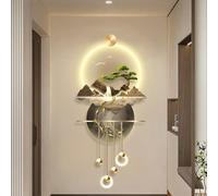 Décoration murale LED en relief 3D avec pendentif boule en métal, sculpture décorative pour entrée de maison, couloir et étude, télécommande sans fil
