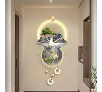 Décoration murale LED en relief 3D avec pendentif boule en métal, sculpture décorative pour entrée de maison, couloir et étude, télécommande sans fil