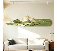 Décoration murale LED grand format avec télécommande Motif chaîne de | La peinture de paysage de luxe minimaliste symbolise un avenir radieux, mélangeant un charme de décoration élégant avec un
