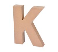 Décoration Murale ""Lettres Carton K"" 18cm Naturel