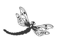 Décoration Murale Libellule en Métal Fer Noir, Suspendue Jardin Bureau | Art Ajouré, Forme Dragonfly, Style Délicat et Artistique, Pièce Décorative pour Mur, Entrée, Intérieur