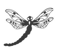 Décoration Murale Libellule en Métal Noir, Art Décoratif Dragonfly | Fer Découpé, Style Artistique Réaliste et Délicat, Salon ou Couloir D’exposition, Pièce Suspendue