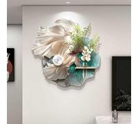 Décoration Murale Lumineuse LED, Lampe Décorative En Grès, Tableau Décoratif De Plantes Vertes Hydroponiques, Sculptures Murales De Poissons Créatives Pour Salon, Chambre(D,100cm)