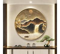 Décoration Murale Lumineuse LED, Œuvre D'art Encadrée Représentant Un Paysage Lumineux Moderne, Fresque Murale 3D Avec Lumière Et Cadre En Aluminium Pour Salon, Entrée(D,100cm)