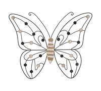 Décoration murale Mauro Ferretti E Legno Butterfly Marron 39,5x1,5x33,5 cm
