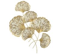 Panneau Décoratif 3d En Métal Doré Avec Des Feuilles 115x5x64 Cm