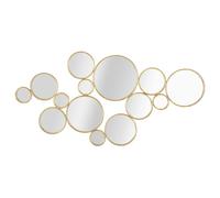 Mauro Ferretti – Panneau mural Miroirs ronds 100 cm en métal doré