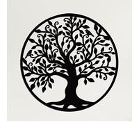 decoration murale metal, arbre de vie decoration murale, l'arbre de vie, 17"W x 18"H/44x46cm noir