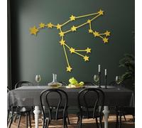 Décoration murale métal constellations Grande et Petite Ourse | Grande et Petite Ourse en métal doré pour une décoration céleste originale dans le salon, la chambre ou le bureau.