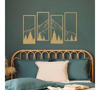 Decoration Murale Métal Forêt De Montagne Art Mural Tableaux Decoratifs