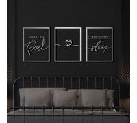 Décoration Murale Minimaliste Moderne en métal avec Verset biblique, Citation Religieuse en Fer forgé, « Confie-Le à Dieu et va Dormir », pour Salon ou Chambre (Argent, 120 x 92 cm)