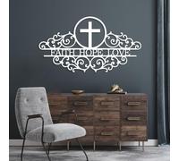 Décoration Murale Minimaliste Moderne en métal « Foi, Espoir, Amour », Croix en métal, décoration Murale chrétienne, Croix, décoration Murale inspirante, décoration spirituelle pour la Maison, décora