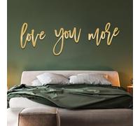 Décoration Murale Minimaliste Moderne en métal « Je t’Aime Plus » avec Inscription « Je t’Aime Plus », à Placer au-Dessus du lit, dans la Chambre ou comme Cadeau de Mariage (Or 40