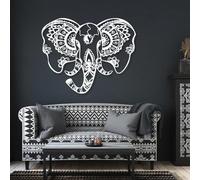 Décoration Murale Minimaliste Moderne en métal, Motif éléphant, Mandala d'éléphant en métal, Mandala de Lotus Hindou, tête d'éléphant, décoration Murale en métal, décoration pour Le Salon, Amour de l