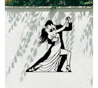 Décoration Murale Minimaliste Moderne en métal représentant Un Couple Dansant Le Tango. Fer forgé Romantique pour la Maison, Le Bureau, Les Anniversaires, Les Mariages, la Saint-Va