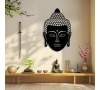 Décoration Murale Minimaliste Moderne en métal représentant Un Visage de Bouddha, Symbole de Bouddha, tête de Bouddha à Suspendre, décoration Murale Bouddhiste, méditation Zen, décoration Murale spir