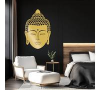 Décoration Murale Minimaliste Moderne en métal représentant Un Visage de Bouddha, Symbole de Bouddha, tête de Bouddha à Suspendre, décoration Murale Bouddhiste, méditation Zen, décoration Murale spir